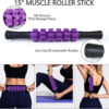 5 in 1 Foam Roller Set, Trigger Point Foam Roller Patented, Massage Stick, Massage Ball, Resistance Band for Deep Muscle Massage Pilates Yoga, Fitness Exercise for Whole Body