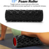 5 in 1 Foam Roller Set, Trigger Point Foam Roller Patented, Massage Stick, Massage Ball, Resistance Band for Deep Muscle Massage Pilates Yoga, Fitness Exercise for Whole Body
