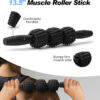 5 in 1 Foam Roller Set, Trigger Point Foam Roller Patented, Massage Stick, Massage Ball, Resistance Band for Deep Muscle Massage Pilates Yoga, Fitness Exercise for Whole Body