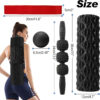 5 in 1 Foam Roller Set, Trigger Point Foam Roller Patented, Massage Stick, Massage Ball, Resistance Band for Deep Muscle Massage Pilates Yoga, Fitness Exercise for Whole Body