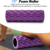 5 in 1 Foam Roller Set, Trigger Point Foam Roller Patented, Massage Stick, Massage Ball, Resistance Band for Deep Muscle Massage Pilates Yoga, Fitness Exercise for Whole Body