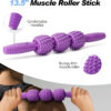 5 in 1 Foam Roller Set, Trigger Point Foam Roller Patented, Massage Stick, Massage Ball, Resistance Band for Deep Muscle Massage Pilates Yoga, Fitness Exercise for Whole Body