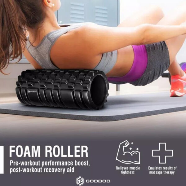 Deep Tissue Foam Roller - High-Density Muscle Massage Roller for Recovery, Pain Relief, Trigger Point, and Myofascial Release - Ideal for Athletes, Gym, and Physical Therapy - 13" x 5"