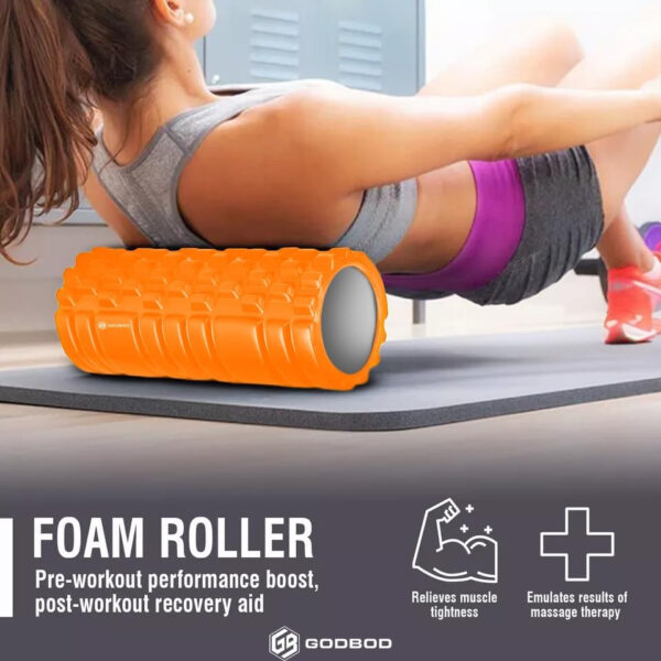 Deep Tissue Foam Roller - High-Density Muscle Massage Roller for Recovery, Pain Relief, Trigger Point, and Myofascial Release - Ideal for Athletes, Gym, and Physical Therapy - 13" x 5"