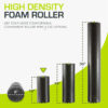 689358297aeddb5bad6707a6b08980e560d755c9aa2da8a6930ab.jpg ProsourceFit High Density Foam Rollers 12 - inches long, Firm Full Body Athletic Massage Tool for Back Stretching, Yoga, Pilates, Post Workout Muscle Recuperation, Black