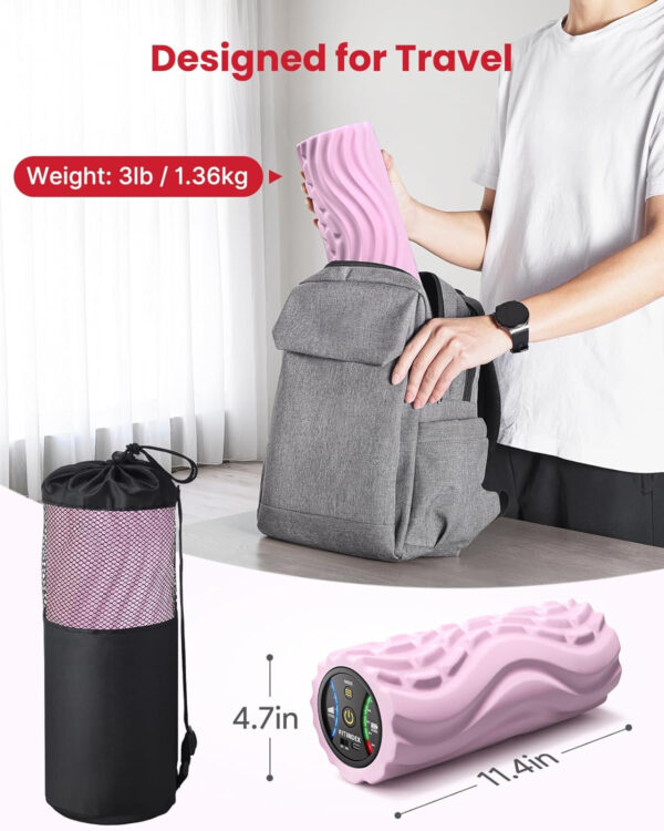 68935874cf623b596034aa31bcc31f5d6d15c77556534a388acc6.jpg FITINDEX Vibrating Foam Roller for Back Pain, 5-Speed Muscle Massage, FSA HSA Eligible, Exercise, Muscles Deep Tissue, Physical Therapy, Pilates, Yoga, Neck, Leg, Rechargeable, Travel Portable Gray