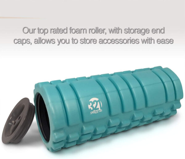 689358d744c88fb049837a7fbf5644098cbc8119a54efe9de3276.jpg 321 STRONG 5 in 1 Foam Roller Set with Hollow Core Deep Tissue Massager, Muscle Roller Stick, Stretching Strap, Spikey Plantar Fasciitis Ball, and Carry Bag, with 4K eBook