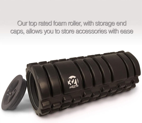 689358e2bc718e065896bef06305031d882e9c59b4b0c1752067b.jpg 321 STRONG 5 in 1 Foam Roller Set with Hollow Core Deep Tissue Massager, Muscle Roller Stick, Stretching Strap, Spikey Plantar Fasciitis Ball, and Carry Bag, with 4K eBook