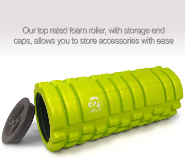 689358eae48480ad3ba71109651d0a2fa10c2479c9c58b21eaa69.jpg 321 STRONG 5 in 1 Foam Roller Set with Hollow Core Deep Tissue Massager, Muscle Roller Stick, Stretching Strap, Spikey Plantar Fasciitis Ball, and Carry Bag, with 4K eBook