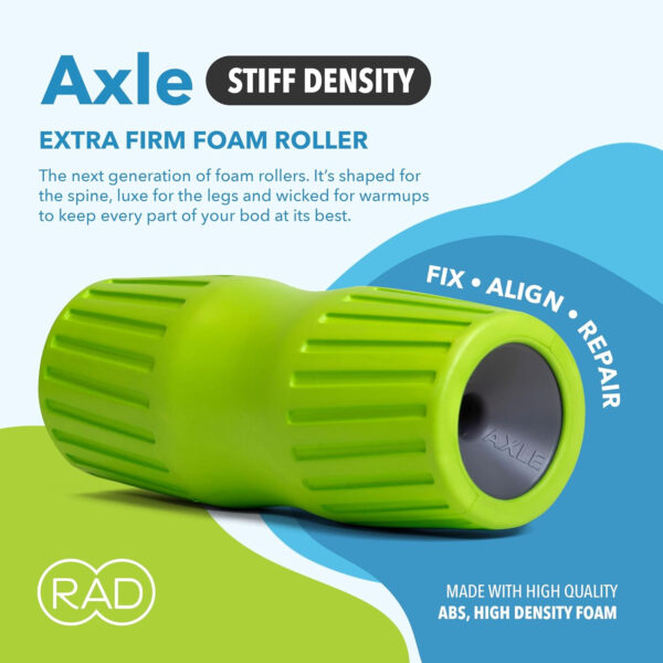 689359461b317f09ae0f5465277c07d4ddb66199f7106808e181e.jpg RAD Axle – Extra Firm High-Density Exercise Foam Roller – Deep Tissue Myofascial Release for Back, HIPS, Legs & Shoulders – Muscle Recovery Tool for Stretching & Mobility