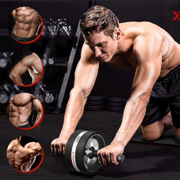 68935d316c28423170ba622271b1f2d1d11de82a904fb638c65bc.jpg Ab Rollers Wheel Kit, Exercise Wheel Core Strength Training Abdominal Roller Set with Push Up Bars, Resistance Bands, Knee Mat Home Gym Fitness Equipment for Abs Workout