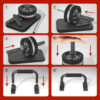 68935d35b3296761d546855e4528c6a77b6ec45b2994569b8c2a1.jpg Ab Rollers Wheel Kit, Exercise Wheel Core Strength Training Abdominal Roller Set with Push Up Bars, Resistance Bands, Knee Mat Home Gym Fitness Equipment for Abs Workout
