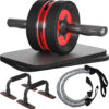 68935d36c023113259be5dfdcf916570c583e352e39deafc80519.jpg Ab Rollers Wheel Kit, Exercise Wheel Core Strength Training Abdominal Roller Set with Push Up Bars, Resistance Bands, Knee Mat Home Gym Fitness Equipment for Abs Workout