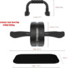 Ab Roller Wheel, 6-in-1 Ab Roller Kit with Knee Mat, Push-Up Bars, Resistance Bands, Workout Poster, Workout Guide, Perfect Home Gym Equipment for Men Women Abdominal Exercise