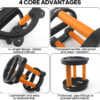 LifeTech Ab Wheel Roller Kit with Push-Up Bar, Push Up Wheel for Abs Workout, Multifunctional Abdominal Exercise Roller Home Gym Equipment Core Strength Workout (A Pair)
