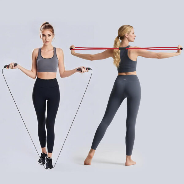Readaeer Ab Roller Wheel, Ab Exercise Wheels Kit with Ab Roller, Resistance Bands, Knee Mat, Jump Rope, Push-Up Bar