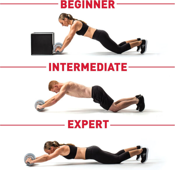 Perfect Fitness Ab Carver Roller Wheel With Built In Spring Resistance, At Home Core Workout Equipment