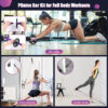 68935f45478023d49c3f231e595df99828f17c0fa09d23a2e5609.jpg Pilates Bar Kit with Resistance Bands, Multifunctinal Exercise Bar with Ab Roller for Pilates/Abs/Weight Loss, Portable Home Gym Pilates bar kit for Full Body Training Women