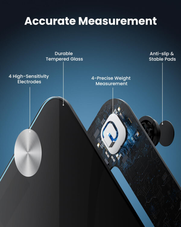 RENPHO Smart Scale for Body Weight, Digital Bathroom Scale BMI Weighing Bluetooth Body Fat Scale, Body Composition Monitor Health Analyzer with Smartphone App, 400 lbs - Elis 1