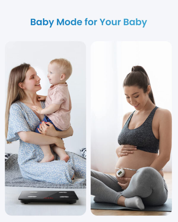 RENPHO Smart Scale for Body Weight, Digital Bathroom Scale BMI Weighing Bluetooth Body Fat Scale, Body Composition Monitor Health Analyzer with Smartphone App, 400 lbs - Elis 1