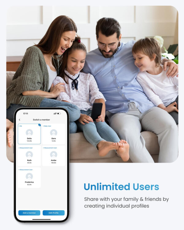 RENPHO Smart Scale for Body Weight, Digital Bathroom Scale BMI Weighing Bluetooth Body Fat Scale, Body Composition Monitor Health Analyzer with Smartphone App, 400 lbs - Elis 1