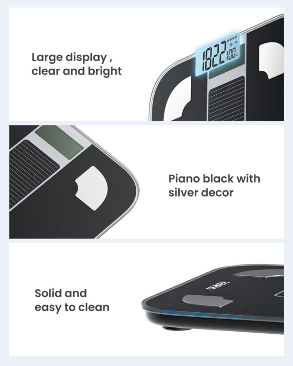 RENPHO Smart Scale for Body Weight, Digital Bathroom Scale BMI Weighing Bluetooth Body Fat Scale, Body Composition Monitor Health Analyzer with Smartphone App, 400 lbs - Elis 1