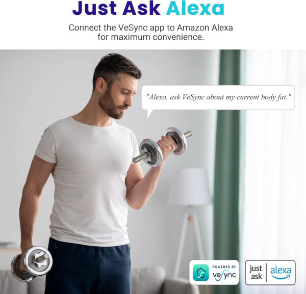 Etekcity Smart Scale for Body Weight FSA HSA Store Eligible, Bathroom Digital Weighing Scale with BMI, Body Fat, Muscle Mass, Accurate Bluetooth Home User Health Equipment Sync Apps