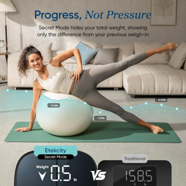 Etekcity Smart Scale for Body Weight FSA HSA Store Eligible, Bathroom Digital Weighing Scale with BMI, Body Fat, Muscle Mass, Accurate Bluetooth Home User Health Equipment Sync Apps