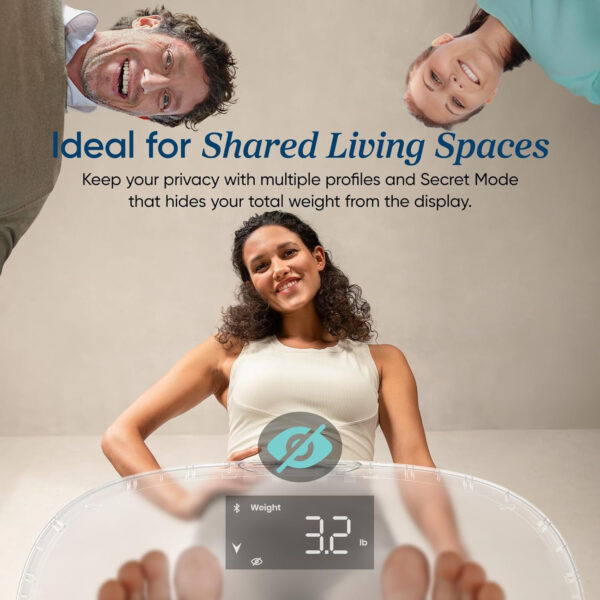 Etekcity Smart Scale for Body Weight FSA HSA Store Eligible, Bathroom Digital Weighing Scale with BMI, Body Fat, Muscle Mass, Accurate Bluetooth Home User Health Equipment Sync Apps