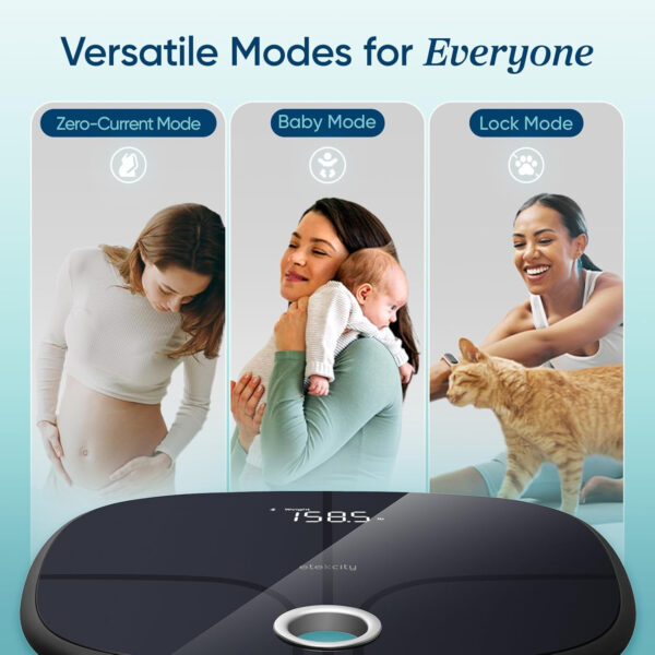 Etekcity Smart Scale for Body Weight FSA HSA Store Eligible, Bathroom Digital Weighing Scale with BMI, Body Fat, Muscle Mass, Accurate Bluetooth Home User Health Equipment Sync Apps