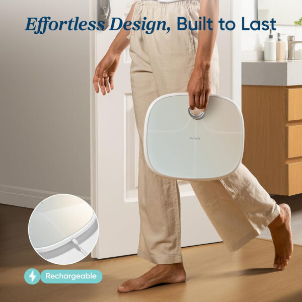 Etekcity Smart Scale for Body Weight FSA HSA Store Eligible, Bathroom Digital Weighing Scale with BMI, Body Fat, Muscle Mass, Accurate Bluetooth Home User Health Equipment Sync Apps