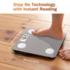 Smart Bathroom Scale for Body Weight, Digital Weighing Scale with BMI, Body Fat, Muscle Mass, Bluetooth Machine for People, Work with App, 14 Body Composition Analyzer