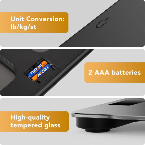 Smart Bathroom Scale for Body Weight, Digital Weighing Scale with BMI, Body Fat, Muscle Mass, Bluetooth Machine for People, Work with App, 14 Body Composition Analyzer
