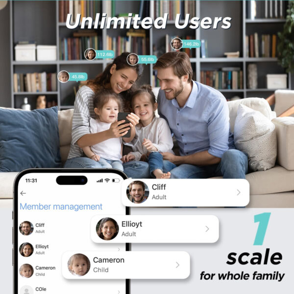 6893617416900ee8e8829b80b2c8087558667fc067a72fb367c7d.jpg TOPMAKE2025 Upgrade Scale for Body Weight, Digital Bathroom Scale BMI Body Fat Scale, 25 Body Composition Analyzer with App sync with Bluetooth, Batteries and Tape Measure Included, Black