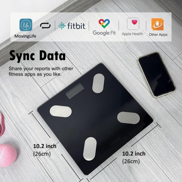 689361c888a1f370fdbf28bef76625aed97e222f0cc8bd9a6f372.jpg NUTRI FIT Smart Scale for Body Weight Body Composition Monitor, Bathroom Digital Weighing Scale with BMI, Body Fat, Muscle Mass, Accurate Bluetooth Home User Health Equipment Sync Apps