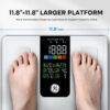 GE Scale for Body Weight Smart: Digital Bathroom Body Fat Scales 500lbs for BMI Muscle Bluetooth Smart Weight Monitor 11.8" Large Platform Weighing Machine Health Analyzer with App Dark Blue