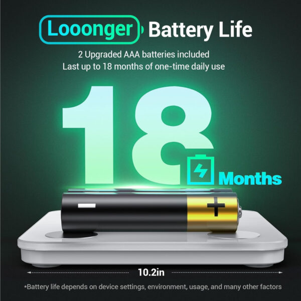 6893627ee98373283fb1f5dfeb3714e5e24a37fd64704bc32d29d.jpg Smart Scale for Body Weight, Digital Bathroom Scale BMI Weighing Body Fat Scale, Accurate Body Composition Scale Monitor for People's Health with Smartphone App, Compact Size, 400lb