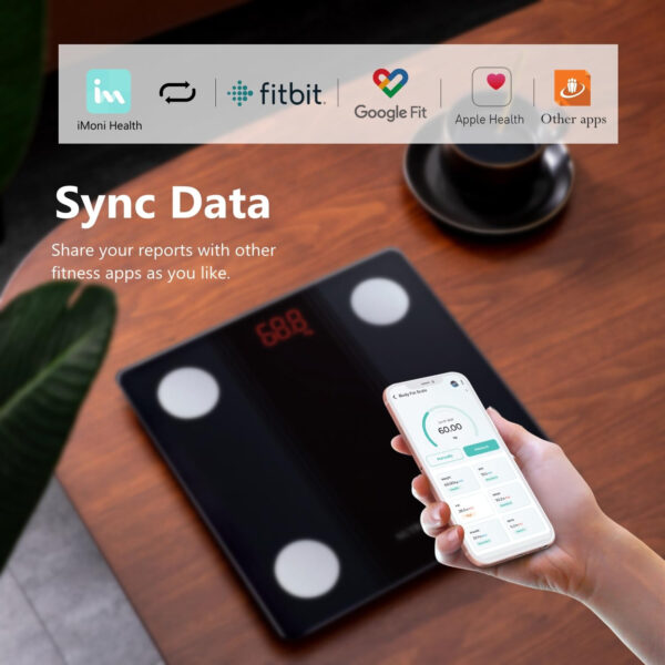 689362b3ee122f0a81991849de607e981a1842c31e281a3bc2c6a.jpg NUTRI FIT Bathroom Scale Smart Digital Bluetooth Scales for Body Weight, Body Fat, BMI Body Composition Analyzer Weighing Scale with High Precision Measurements Sync APP Heavy Duty 330lbs