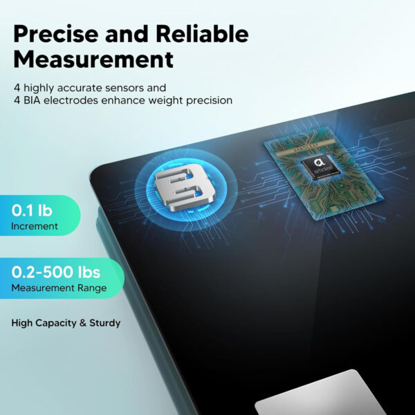 689362e8bf1647eb409de99844adaf83e3f5549ba5bb1cb07c5e4.jpg Arboleaf Smart Scale with BMI, Body Fat, Muscle Mass, 14 Composition Metrics, Large LED Display, Digital Bathroom Scale for Weight, Accurate Weighing Machine, App Sync, 500lbs, 11.8"
