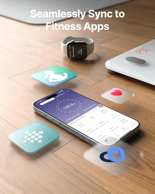 68936342e87b01b4958c907997e9acd8ba90fa31df75a3b06619d.jpg FITINDEX Smart Scale for Body Weight, Scale with BMI, Body Fat, Muscle Mass, Digital, Bathroom, Weighing, Bluetooth, Body Composition Monitor Health Analyzer with App, FSA HSA Eligible, 400lb, Black