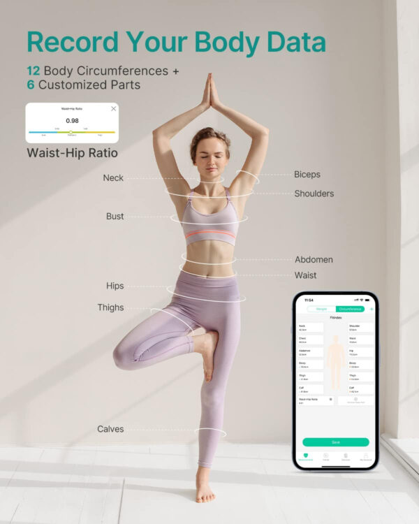 6893634ef13561aaf344098d5b95d58fda7f50f8172eaa20440fe.jpg FITINDEX Smart Scale for Body Weight, Scale with BMI, Body Fat, Muscle Mass, Digital, Bathroom, Weighing, Bluetooth, Body Composition Monitor Health Analyzer with App, FSA HSA Eligible, 400lb, Black