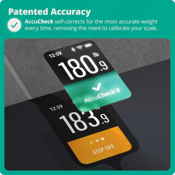 68936379885c08ffec6e8ae91d6ff23087356af957460828332a7.jpg Greater Goods Smart Weight Scale – Digital Bathroom Scale with BMI, Body Fat & Muscle Mass, Bluetooth and Wi-Fi Sync with Weight Gurus App, Large Display, 440lb Capacity