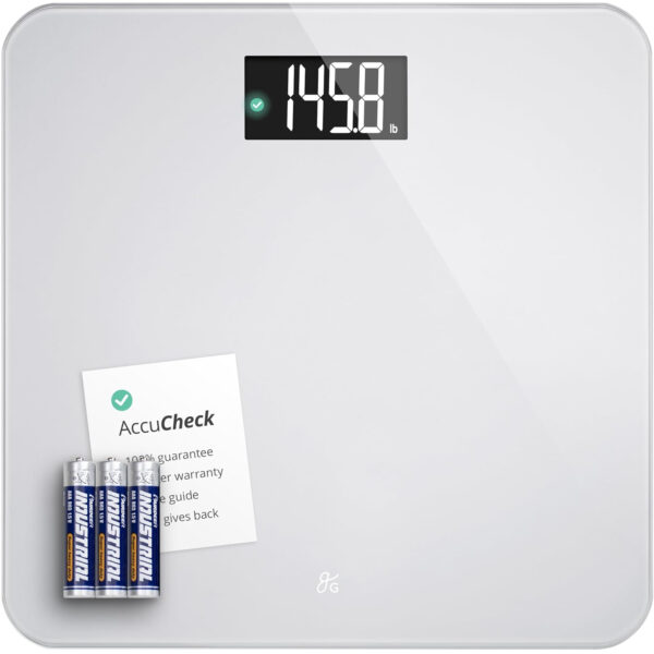 68936387a51e00ea651dc401cd7ea38e2062517a948fe75e5254d.jpg Greater Goods Smart Weight Scale – Digital Bathroom Scale with BMI, Body Fat & Muscle Mass, Bluetooth and Wi-Fi Sync with Weight Gurus App, Large Display, 440lb Capacity
