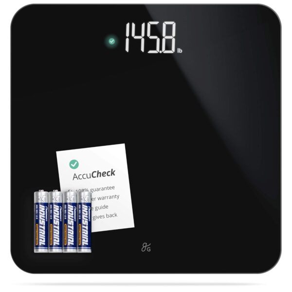 68936397cf49cb4bbe8320d6b950cc4b8c9b507af3d5e61db5a28.jpg Greater Goods Smart Weight Scale – Digital Bathroom Scale with BMI, Body Fat & Muscle Mass, Bluetooth and Wi-Fi Sync with Weight Gurus App, Large Display, 440lb Capacity