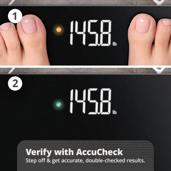 6893639d8d2d7f6695933054593b89c97de28ec09264bb4a6d8ab.jpg Greater Goods Smart Weight Scale – Digital Bathroom Scale with BMI, Body Fat & Muscle Mass, Bluetooth and Wi-Fi Sync with Weight Gurus App, Large Display, 440lb Capacity