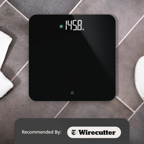 6893639ec82dee268caaf43b7881d69b5c11acd4640475e75359f.jpg Greater Goods Smart Weight Scale – Digital Bathroom Scale with BMI, Body Fat & Muscle Mass, Bluetooth and Wi-Fi Sync with Weight Gurus App, Large Display, 440lb Capacity