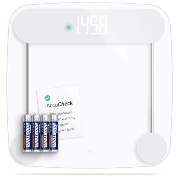 689363a001e223036d6c010d9cd0aaf08b6c62d1814bcc89a60cf.jpg Greater Goods Smart Weight Scale – Digital Bathroom Scale with BMI, Body Fat & Muscle Mass, Bluetooth and Wi-Fi Sync with Weight Gurus App, Large Display, 440lb Capacity