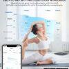 ABLEGRID Body Fat Scale,Digital Smart Bathroom Scale for Body Weight, Large Color Display Screen, 16 Body Composition Metrics BMI, Water Weigh, Heart Rate, Baby Mode, 400lb, Rechargeable