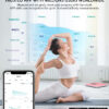 ABLEGRID Body Fat Scale,Digital Smart Bathroom Scale for Body Weight, Large Color Display Screen, 16 Body Composition Metrics BMI, Water Weigh, Heart Rate, Baby Mode, 400lb, Rechargeable