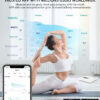 ABLEGRID Body Fat Scale,Digital Smart Bathroom Scale for Body Weight, Large Color Display Screen, 16 Body Composition Metrics BMI, Water Weigh, Heart Rate, Baby Mode, 400lb, Rechargeable
